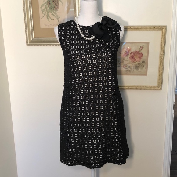 kate spade Other - Kate Spade Girls Black Bow Dress Sz 14